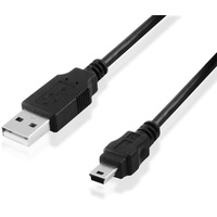 BestPlug 15cm 2.0 USB Kabel, USB A-Stecker auf Mini USB B-Stecker, High Speed, Schwarz (Verbesserte Version v.3.1)
