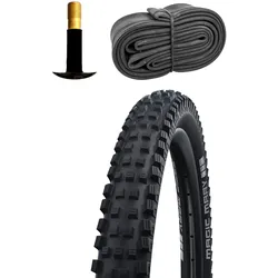 Schwalbe Magic Mary Fahrradreifen Enduro MTB 29 Zoll E Mountainbike Reifen Downhill 29" x 2,40" mit Schlauch AV Addix Soft Super Gravity