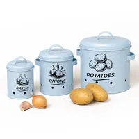 Relaxdays Zwiebeltopf hellblau 3er Set