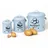 Relaxdays Zwiebeltopf hellblau 3er Set