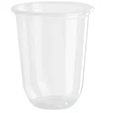 cwpack 400x  rPET U Form Clear Cup, Bubble tea Smoothie Becher 350ml (12oz), Ø 95mm