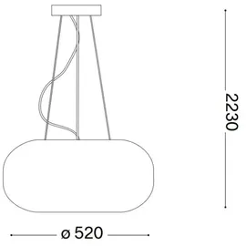 Ideal Lux Ulisse 3-flg. 52 cm rund weiß