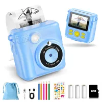 KinderKamera - Sofortbildkamera DigitalKamera Print 1080P - 16x Digitalzoom 2.4" Bildschirm - 32GB Karte - 3 Rollen Druckpapier - mit Aufbewahrungstasche Weihnachten Geschenk für Kinder 3-12 Jahren