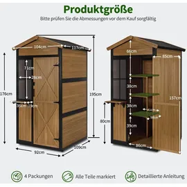 MCombo Gartenschrank 1,17 x 2,75 m Natur