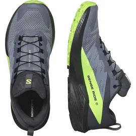 Salomon Sense Ride Herren Flint Stone/Black/Green Gecko 42
