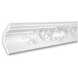 PROFHOME DECOR Eckleiste 150252F Weiß 2 St. 200 x 12 x 11,9 cm