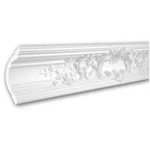 PROFHOME DECOR Eckleiste 150252F Weiß 2 St. 200 x 12 x 11,9 cm