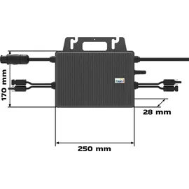 sunniva Balkonkraftwerk Full Black Bifazial 800 W inkl. 2 x 500 W N-Typ Glas-Glas Bifacial Module