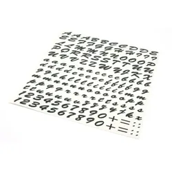 Aufkleber / Sticker Buchstabenset 186 Stück schwarz