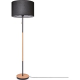 Paco Home Stehlampe »EK CA UNI COLOR«, Stoffschirm Wohnzimmer Skandi Standleuchte E27 Einfarbig Stofflampe schwarz