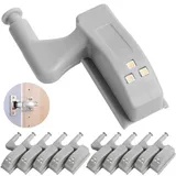 10 Stücke LED Schrankleuchten, Batteriebetriebenes Schranklicht, Universal Scharnierleuchten, für Schränke Kleiderschrank Innenbeleuchtung (Kaltweiß)