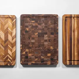 Teakhaus Hackblock Holz 1-tlg. 42 x 30,5 x 3,8 cm Braun