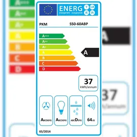 PKM S50-60ABP Kopffreihaube 60 cm Schwarz