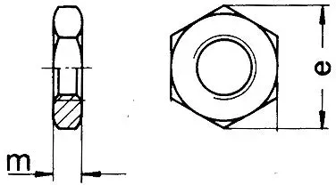 DIN936 Sechskantmutter niedrige Form 17H blank -  SW30 / 32,95 / M20