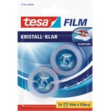 Tesa tesafilm Kristall-Klar Transparent Blister, 15mm/10m, 2 Stück (57766-00000)