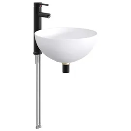 vidaXL Waschbecken fürs Badezimmer 35,5 x 35,5 x 14,5 cm Schwarz