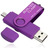 256GB USB-Stick 2 in 1 Dual Port USB 3.0 Speicherstick OTG Flash-Laufwerk für Micro-USB Anschluss Android Smartphone Tablets & Computer (Violett)