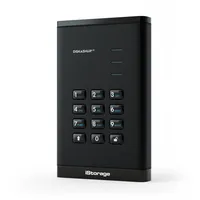 Istorage diskAshur3 HDD 2 TB Festplatte, tragbar, passwortgeschützt, staub- und wasserabweisend, Hardware-Verschlüsselung, Schwarz