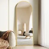 Standspiegel Ganzkoerperspiegel Ankleidespiegel Flurspiegel Wandspiegel 150x50cm Gold - Boromal