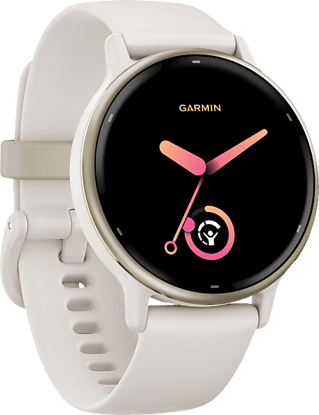 Produktbild GARMIN VIVOACTIVE® 5 MUSIC Smartwatch faserverstärktes Polymer Silikon, 20mm, Elfenbein/Cremegold