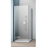 maw by GEO Eckdusche AF300, BxT: 90x90 cm, Einscheibensicherheitsglas, mit Drehtür silberfarben