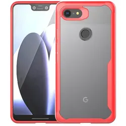 Schutzhülle für Google Pixel 3 Hülle Panzer Bumper Case Schutzcase Tasche Rot
