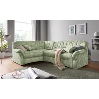 DOMO collection Eckcouch Mikrofaser 3-Sitzer Grün