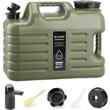 KOBONA Wasserkanister 18.5l Trinkwasserbehälter, Trinkwasserkanister mit elektrischer Wasserpumpe und Adapter, Camping Wasserkanister Kanister Trinkwasserkanister für Wandern, Picknicks - 13.5cm/5.31in*15cm/5.91in