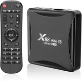 Android TV Box 13.0, X13 Mini 4GB RAM 64GB ROM RK3528 Quad-Core 64bit Cortex-A53 Support 2.4/5.0GHz Dual-Band Wi-Fi 10/100M Ethernet HDMI 2.0 8K Smart TV Box