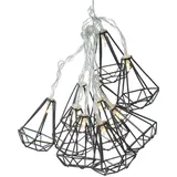 MARELIDA LED Lichterkette DIAMANT 10 kleine beleuchtete Rubine Timer - Batterie - L: 1,6m