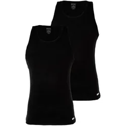 DIESEL Herren Unterhemden, 2er Pack - WALTY-D-BOX, Tanktop, ärmellos, Baumwolle Schwarz XL