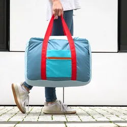 REMEMBER Freizeit- und Reisetasche, faltbar "Tom" - B 49 × T 24 × H 35 cm - Bunte Freizeit- und Reisetasche