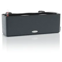 LECHUZA Cube Color Triple mit Stick-System und Kräuterschere schiefergrau - inkl. wmf -
