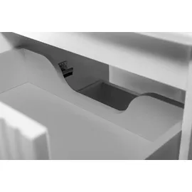 Rodan | Waschbeckunterschrank 80cm | Weiß matt | B/H/T 80/57/46cm | Weiß Tischplatte | Badezimmerschränke, Badmöbel, Waschbecken Unterschränke - Weiß