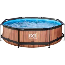 EXIT TOYS Wood Pool 300 x 76 cm inkl. Filterpumpe