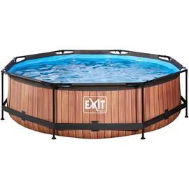 EXIT TOYS Wood Pool 300 x 76 cm inkl. Filterpumpe
