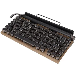 Tbest Retro Tastatur, Mechanische Tastatur Mit 2000mAh 5.0 Und 83 Tasten Für Büro Lernen Und Gaming