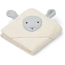 LIEWOOD - Albert Babyhandtuch mit Kapuze, Schaf, creme de la creme