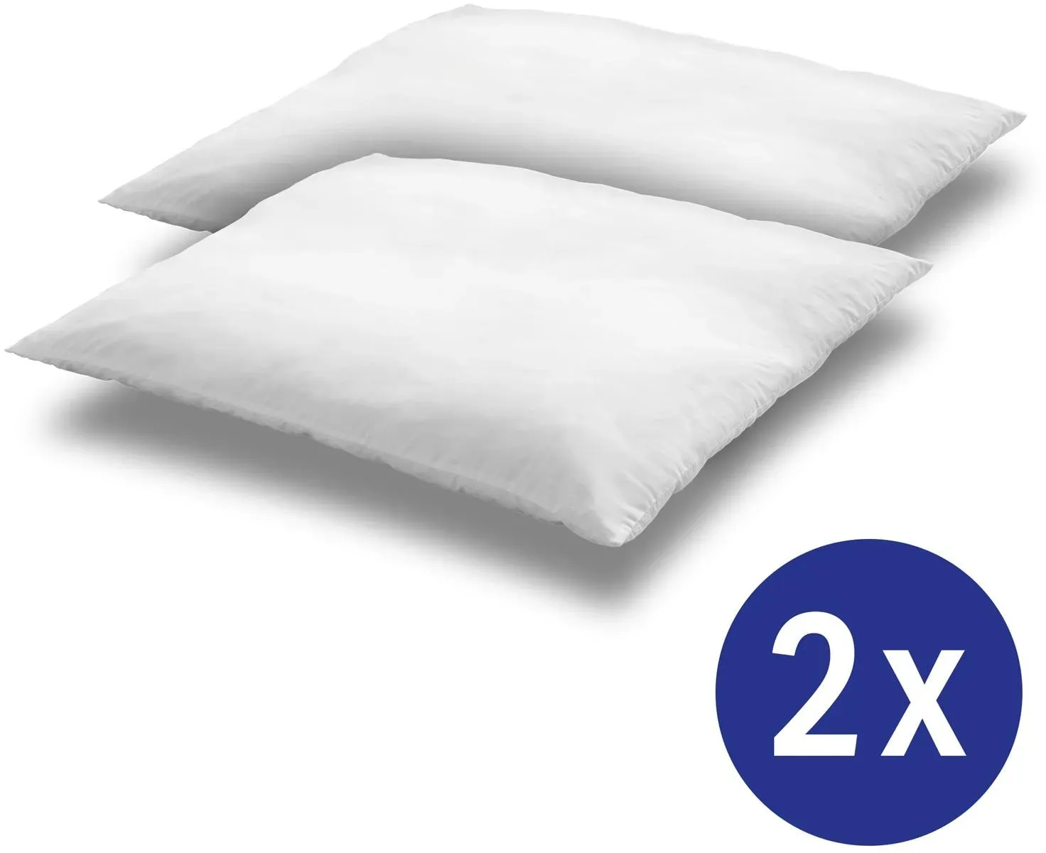 2 x CloudComfort Basic Mikrofaser Kopfkissen 80 x 80 cm