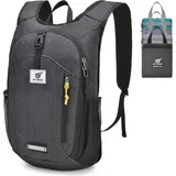 luxuskollektion 10L Faltbarer Rucksack Daypack Schwarz