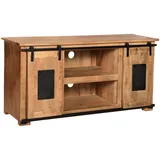 dynamic24 Lowboard Namur Mangoholz Kommode Sideboard TV Fernseher Hifi Wohnzimmer Schrank