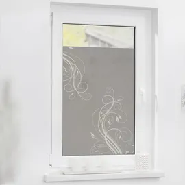 Lichtblick Fensterfolie Floral grau Weiß B/L: ca. 100x100 cm (B x L) cm