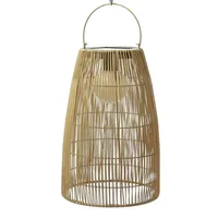 MARELIDA LED Solar Laterne/Hängeleuchte Rattanoptik Solarleuchte natur