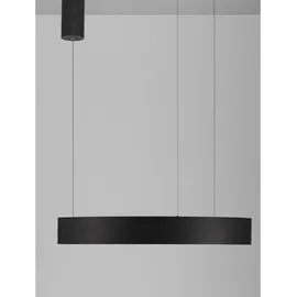 Nova Luce Morbido 1-flg. Ø 60 cm schwarz