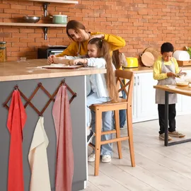 Relaxdays Wandgarderobe Ausziehbar 111 x 5,5 x 7,5 cm Braun