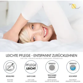 Aqua-Textil Soft Touch Sommer Steppdecke 150x220 PES Mikrofaser 880g Quadratsteppung