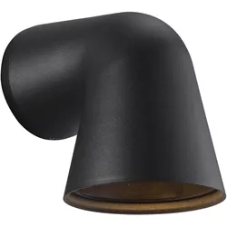 Außen-Wandleuchte NORDLUX "Front Single", schwarz, H:15cm T:17cm Ø:11,8cm, Lampen