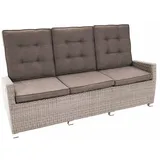 Ploß Nizza Comfort Gartensofa Geflecht/Polster Braun