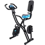 ANCHEER Heimtrainer Fahrrad mit APP-Anschluss F-Bike, Stützgewicht 125 kg Heimtrainer Klappbar X-Bike, mit 10-stufig einstellbarem Magnetwiderstand Klappbar Heimtrainer, Pulsmessung, Platz sparen