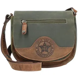 Billy the Kid Hunter Umhängetasche Leder 23 cm khaki-brown